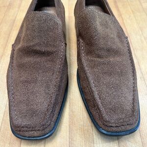 Aston Grey Men's Brown Suede Slip-On Loafers